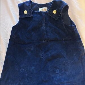 The Beaufort Bonnet Company Navy Blue Kids Velvet Dress Toddler Girls size 2T